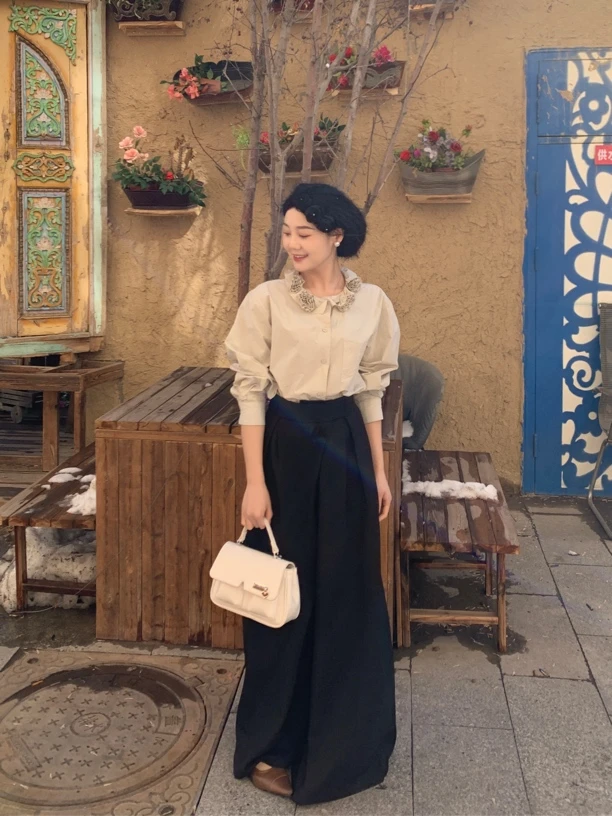 轻奢玫瑰立体衬衫