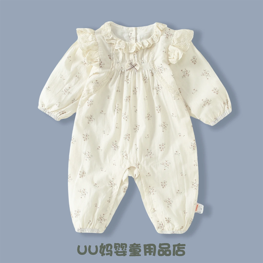 【秋款】早秋婴幼儿连体衣宝宝满月百天周岁礼服时尚薄款