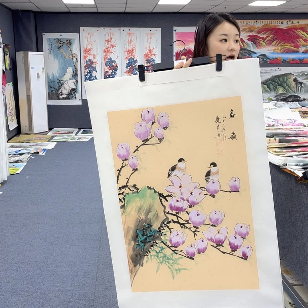 国画作品小姐姐放漏…