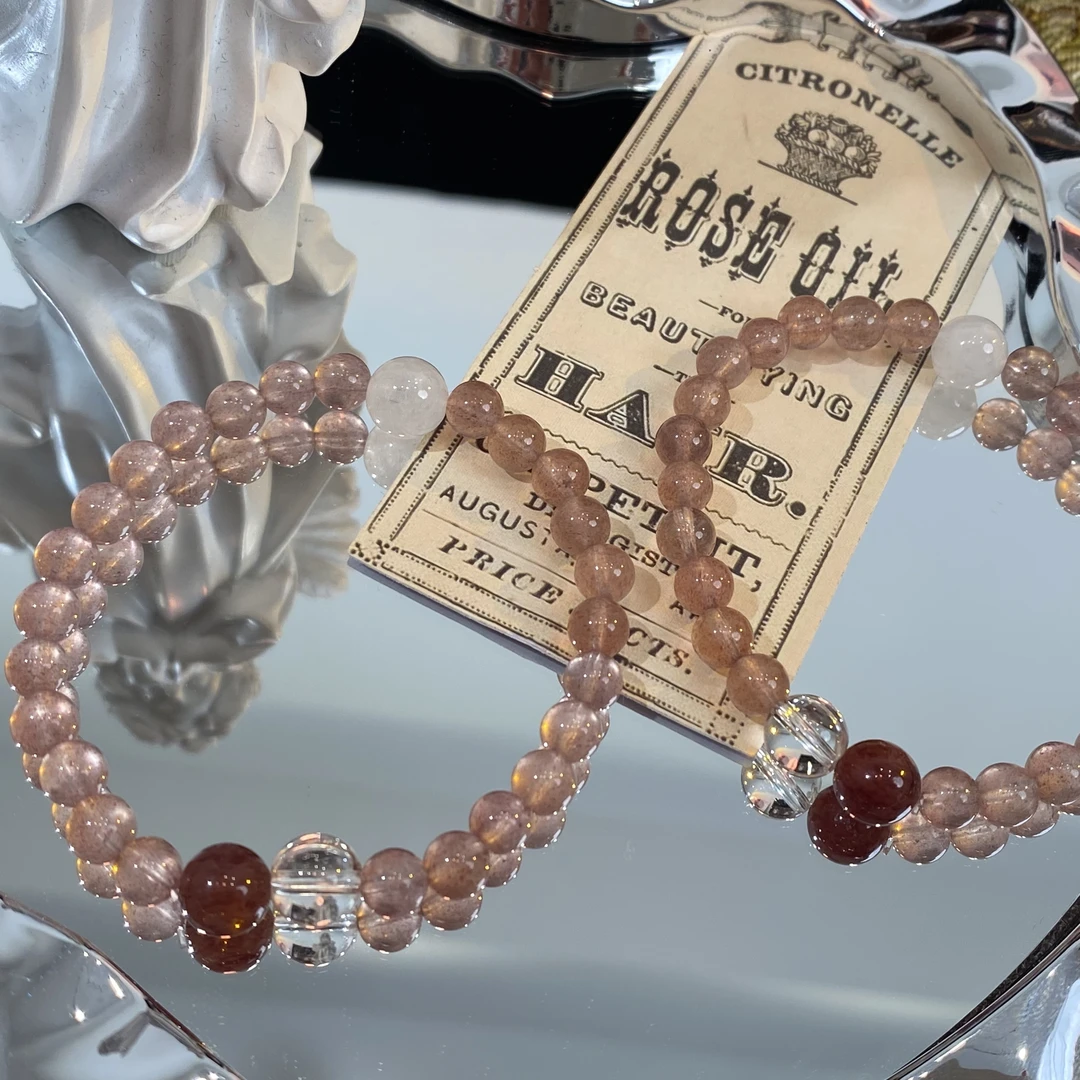 【草莓幽灵】轻奢手串原创小众设计时尚单圈简约