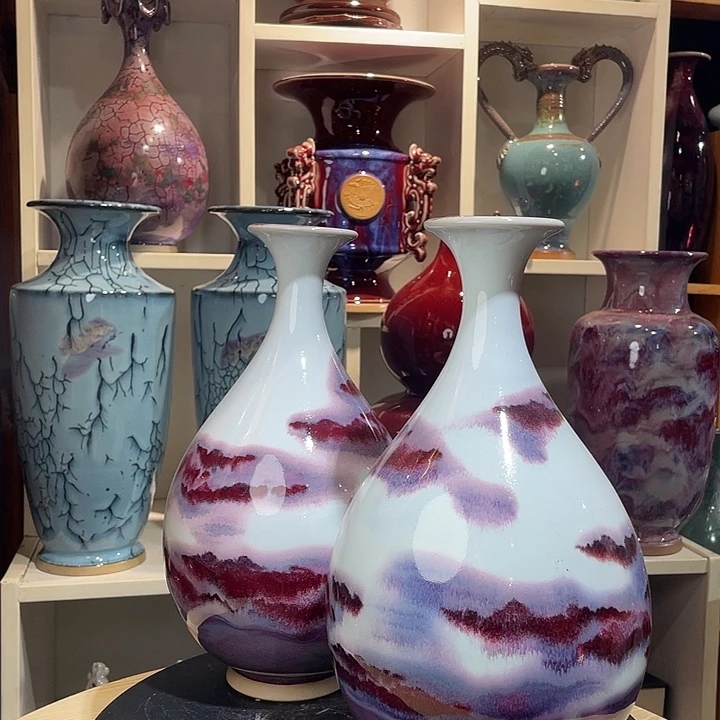 用***8瓷片钧瓷无双窑变无对