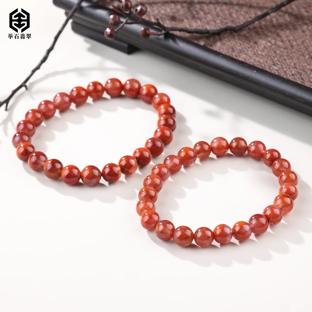 【举石臻品】TH0922-1008-13南红玛瑙手串（一件/多样性/约7.5mm+）J