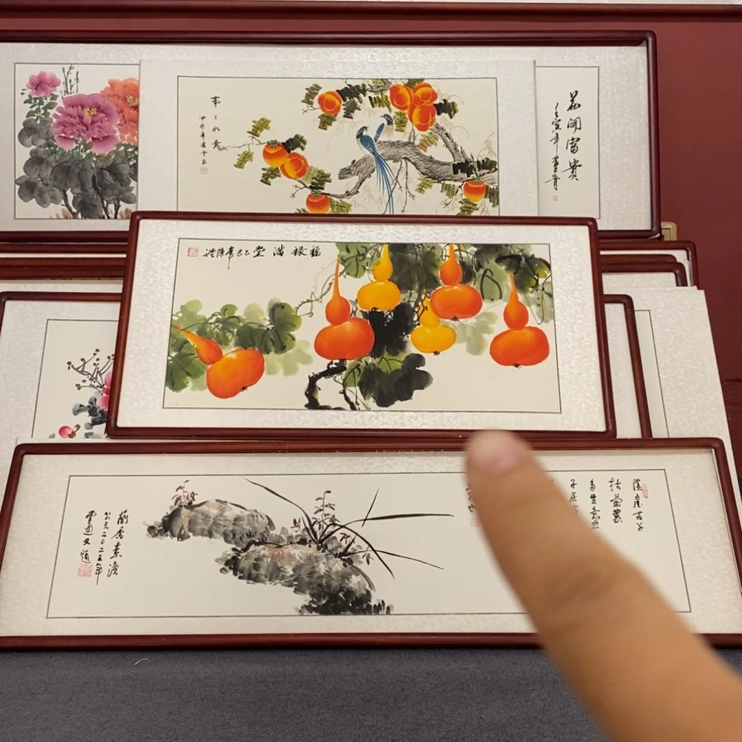 国画美***6125*65尺寸带框包邮送货上门