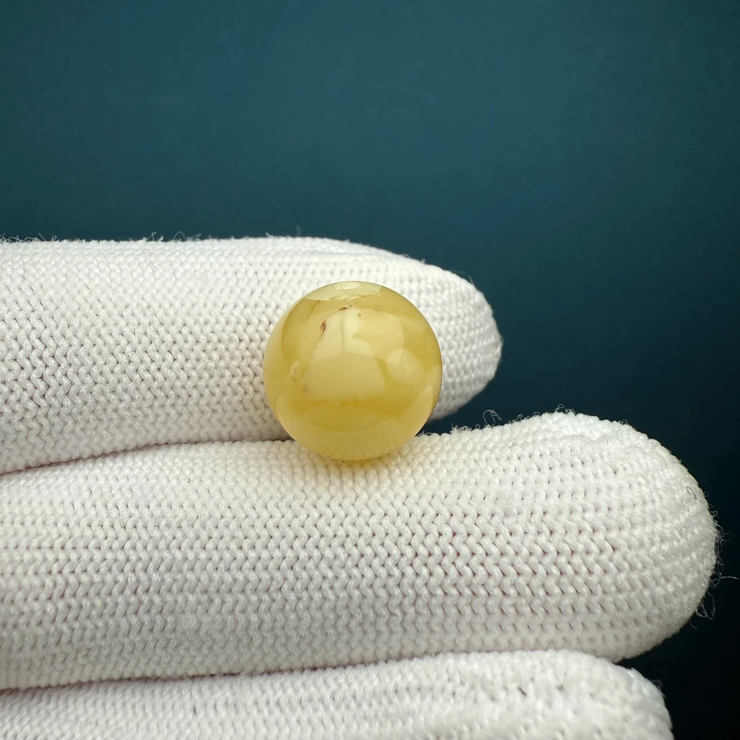 D3604天然蜜蜡 微瑕特价圆珠 13mm支持复检假一罚四