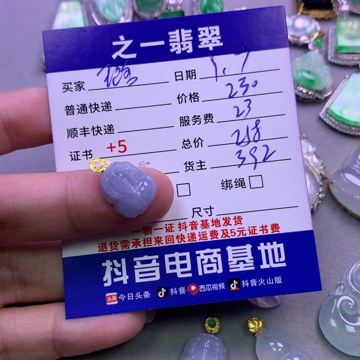 颈饰18K金镶嵌翡翠璐****宝