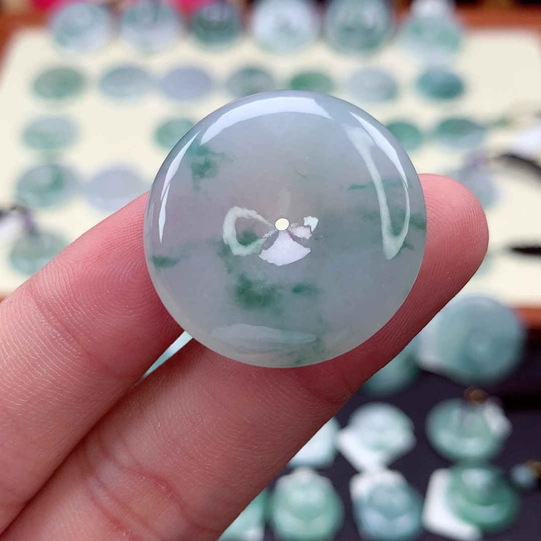 翡翠未镶嵌颈饰18 尺寸28.4-6