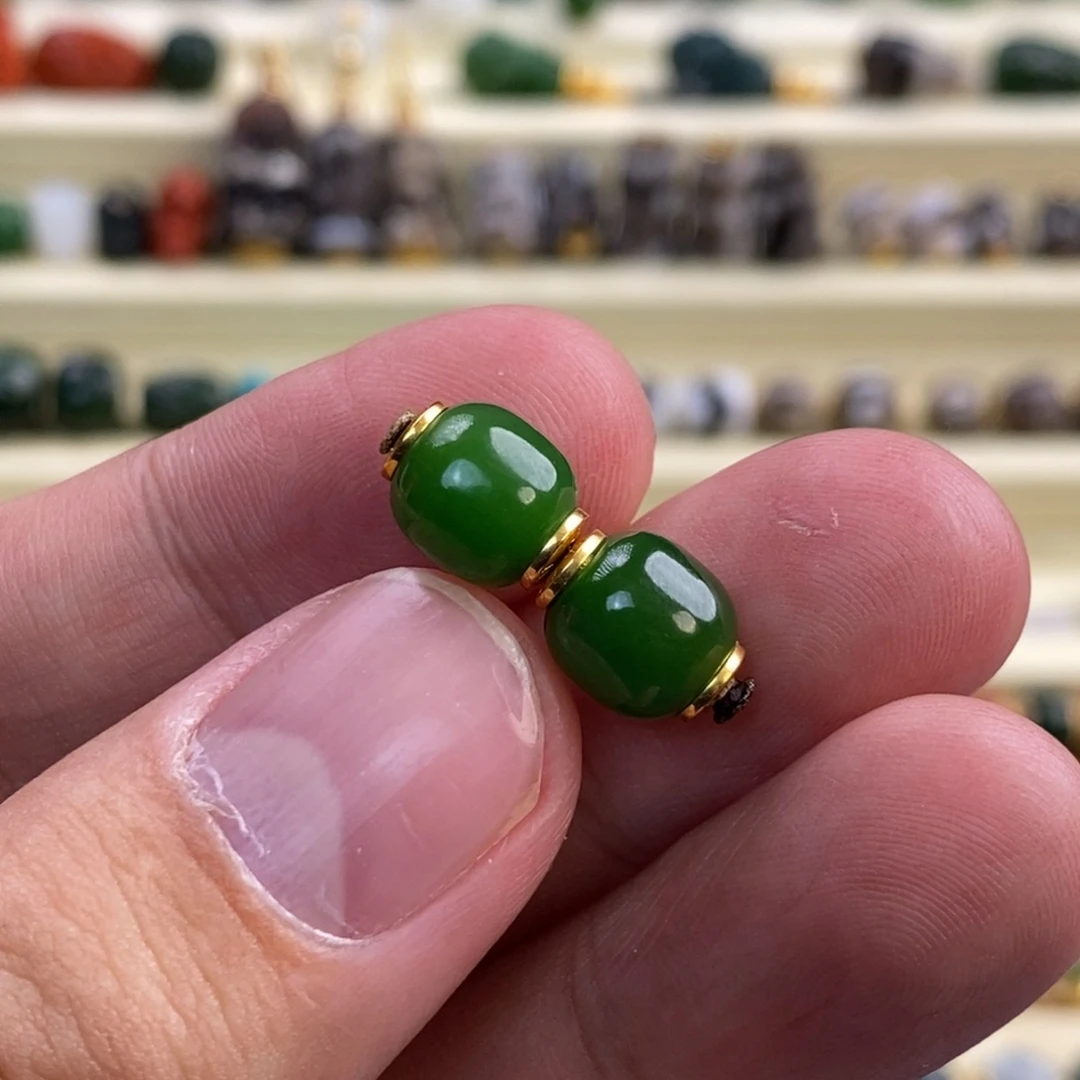 和田玉颈饰18K金镶嵌