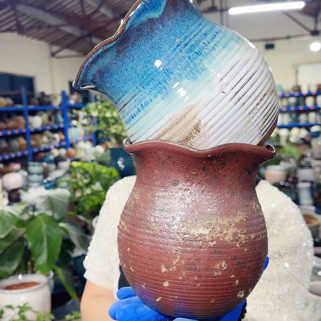 紫砂花盆高17口16