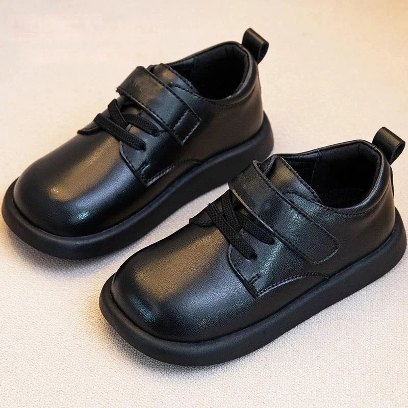 男童小皮鞋春秋2025新款儿童软底真皮黑色单鞋小学生表演出鞋宝宝