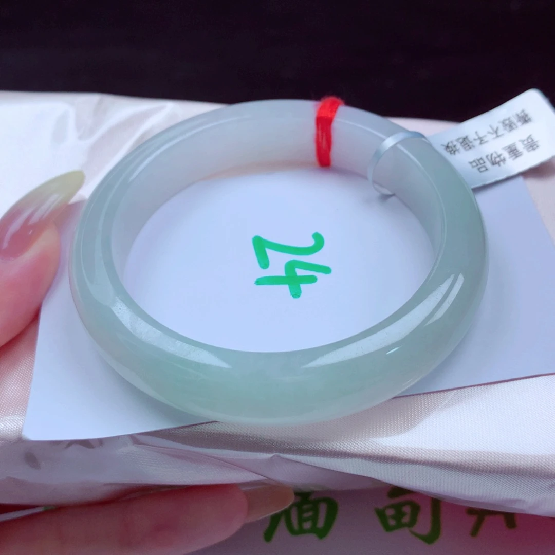 未镶嵌手镯翡翠天然缅甸翡翠A货手镯 24号