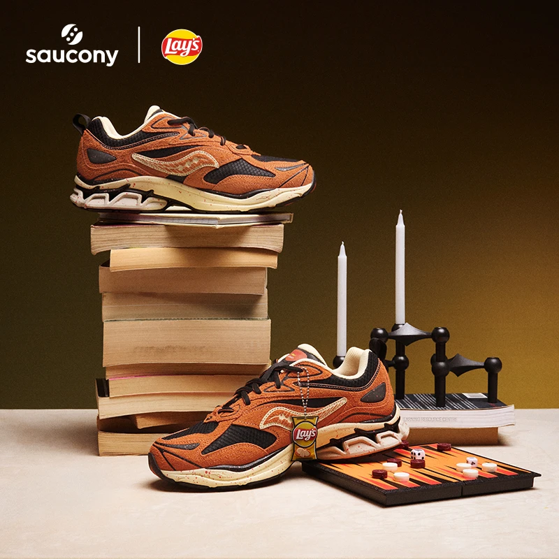 Saucony索康尼GRID FUSION X Lay's乐事联名复古休闲鞋缓震运动鞋