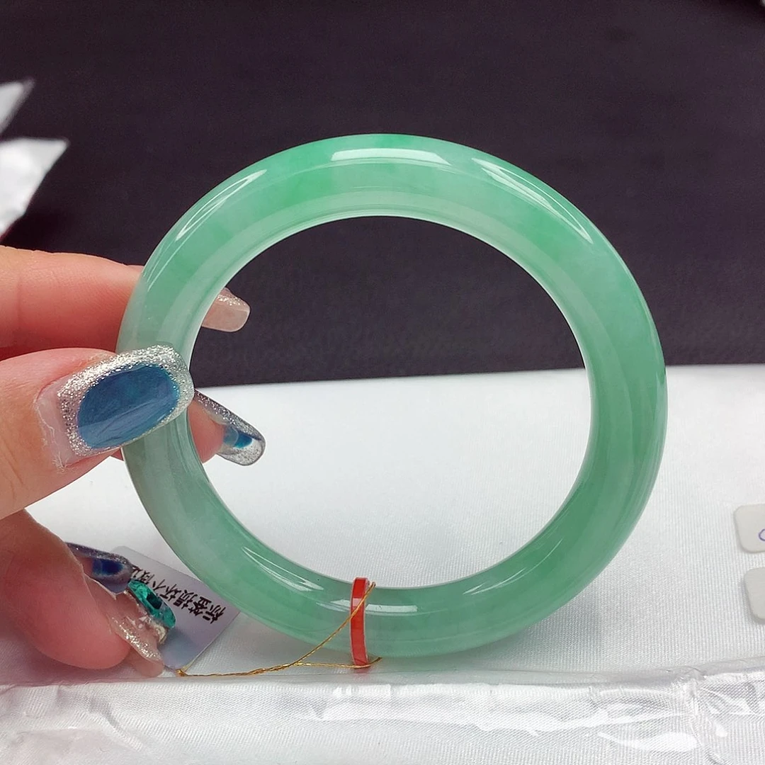 未镶嵌手镯翡翠56圈圆条711