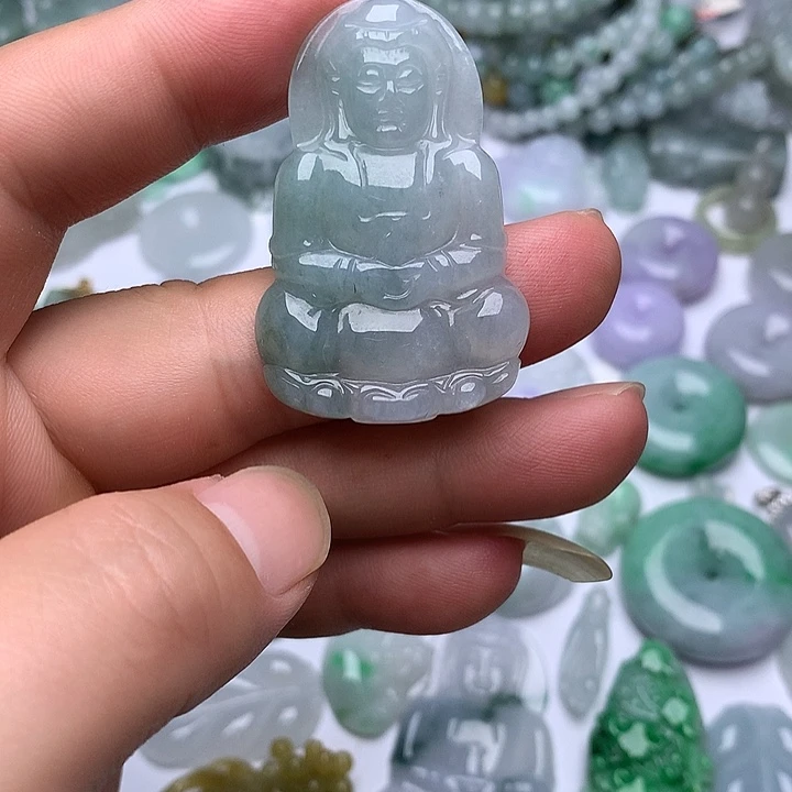 颈饰未镶嵌翡翠天然翡翠