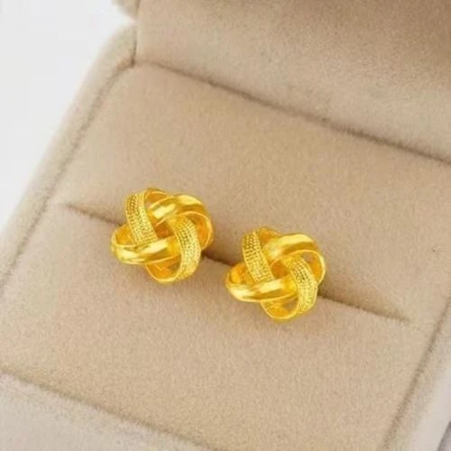 钛钢耳饰 中国风如意结耳钉女如意中国结耳环耳饰轻奢百搭复古