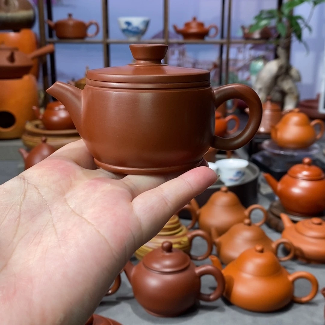 朱泥茶壶章淑煌朱泥汉瓦壶90c
