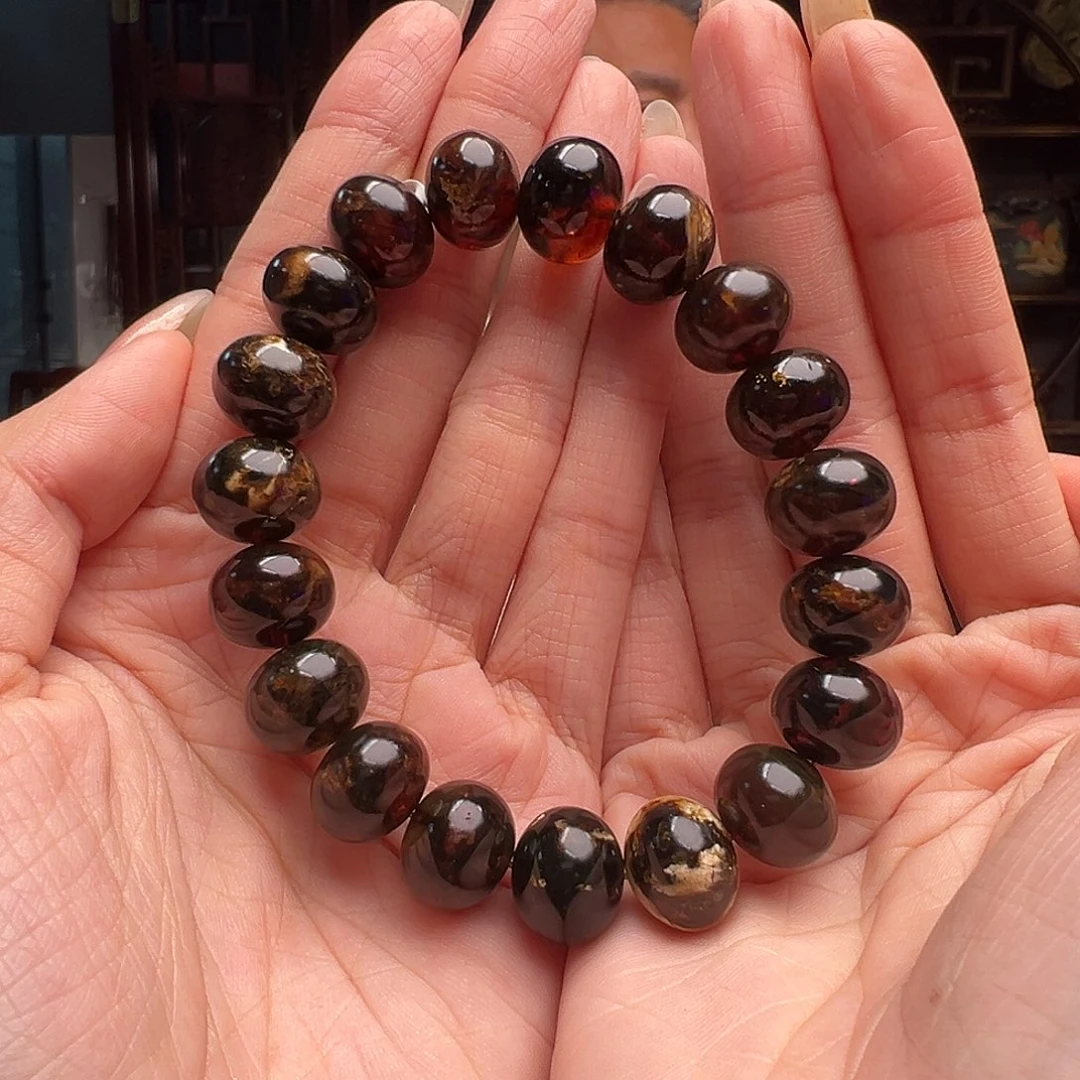 琥珀裸石未镶嵌抚顺琥珀10241。13mm