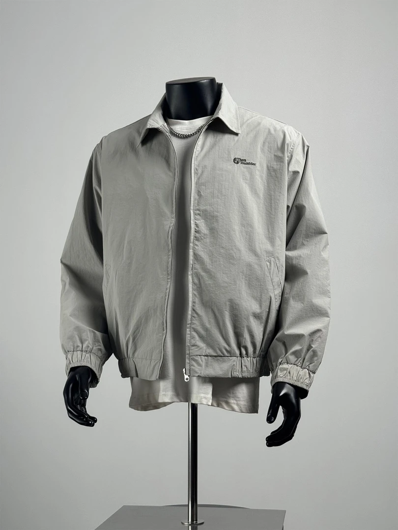 日系速干翻领工装夹克男2025秋季简约宽松百搭外套休闲男士上衣潮