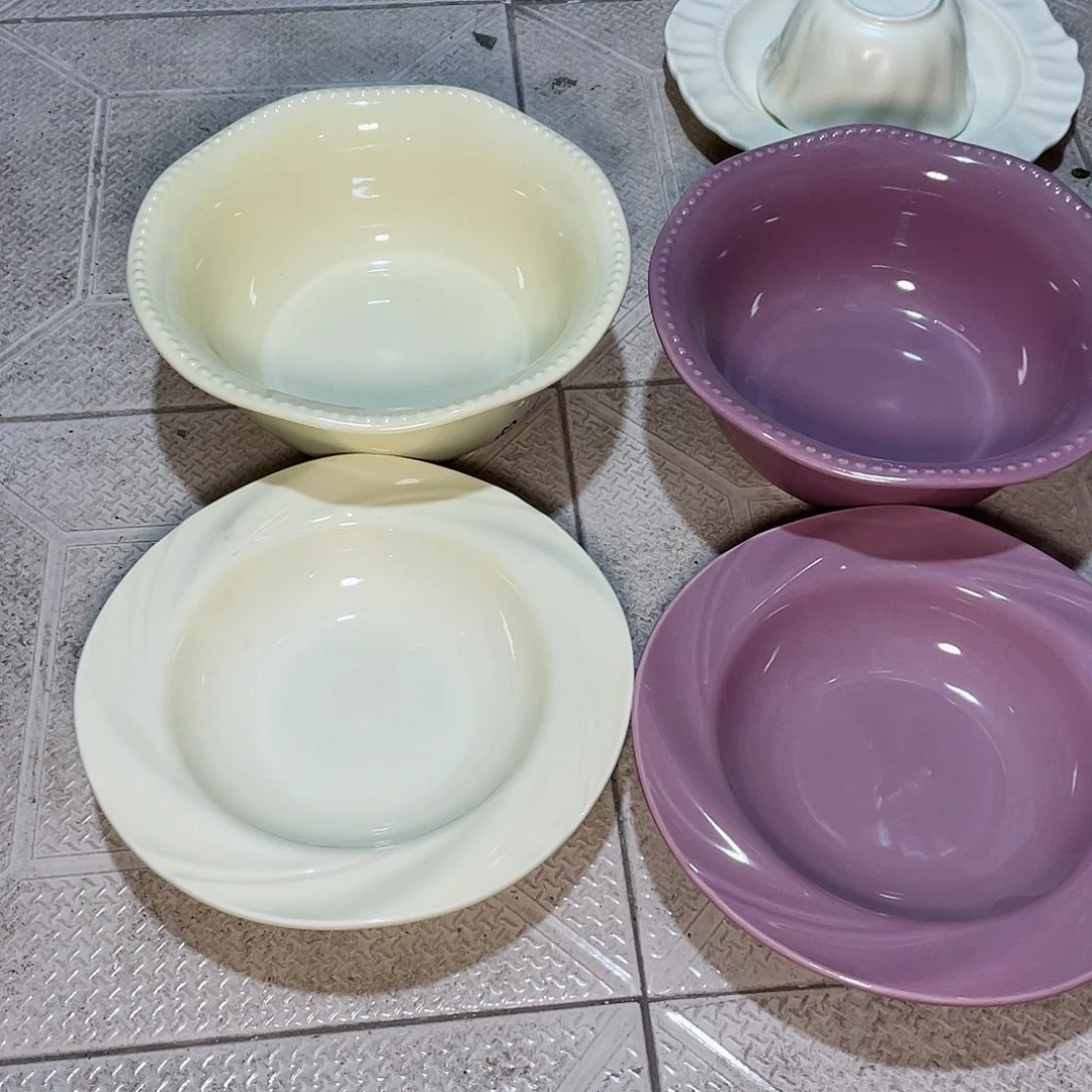 瓷片微瑕陶瓷餐具家用 一碗一盘