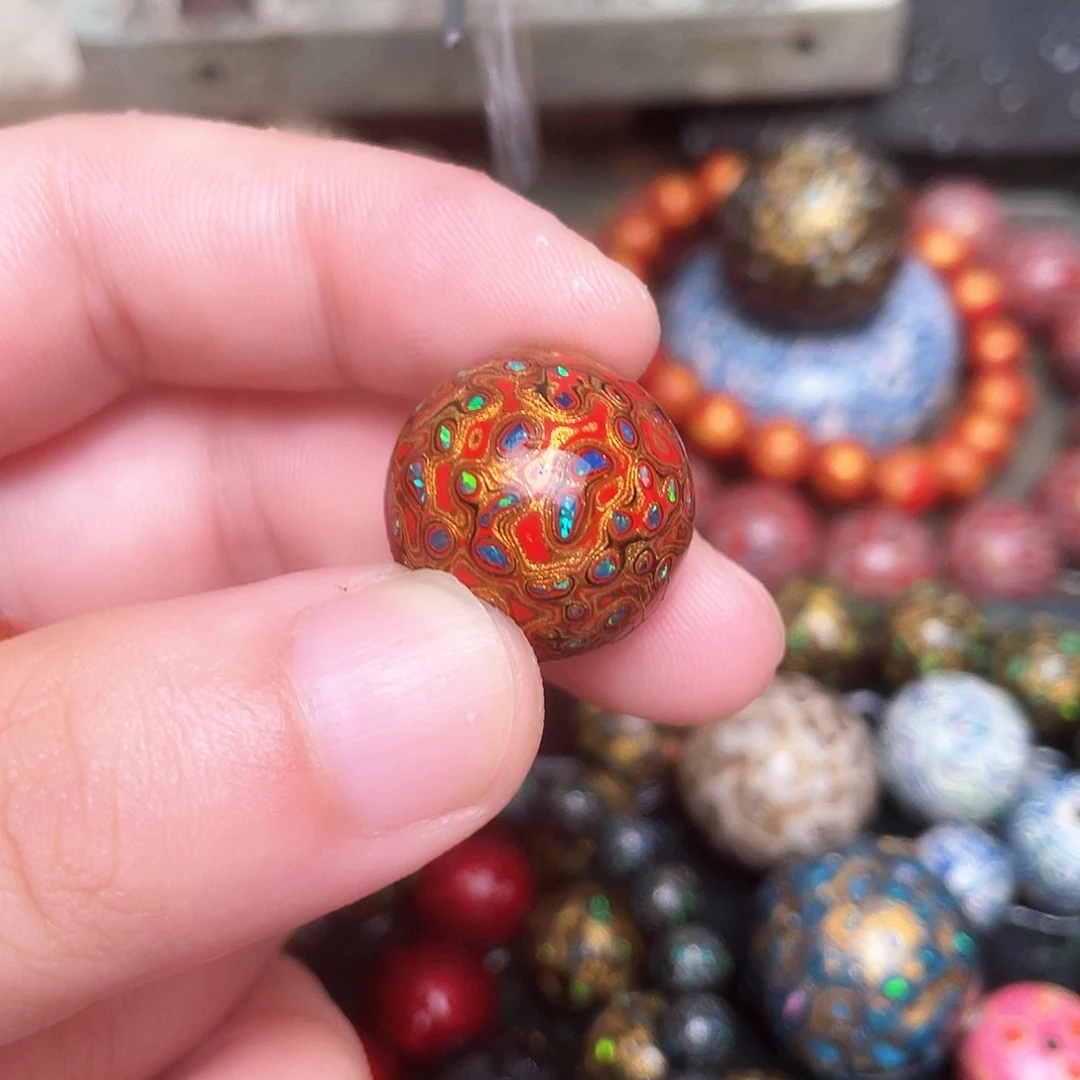 ?****夜大漆手作工艺珠子18满欧