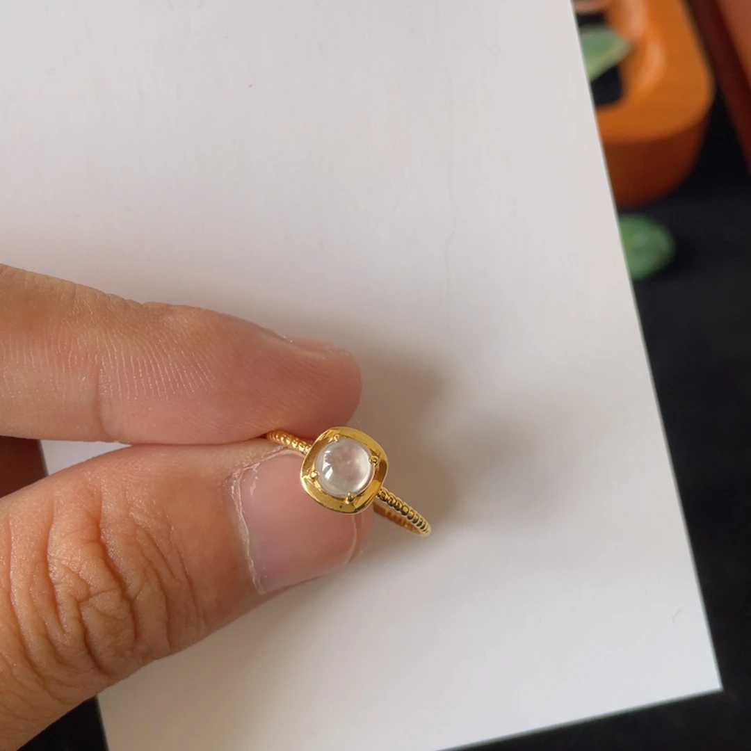 流****翡翠挂件18K金镶嵌翡翠珠宝翡翠珠宝