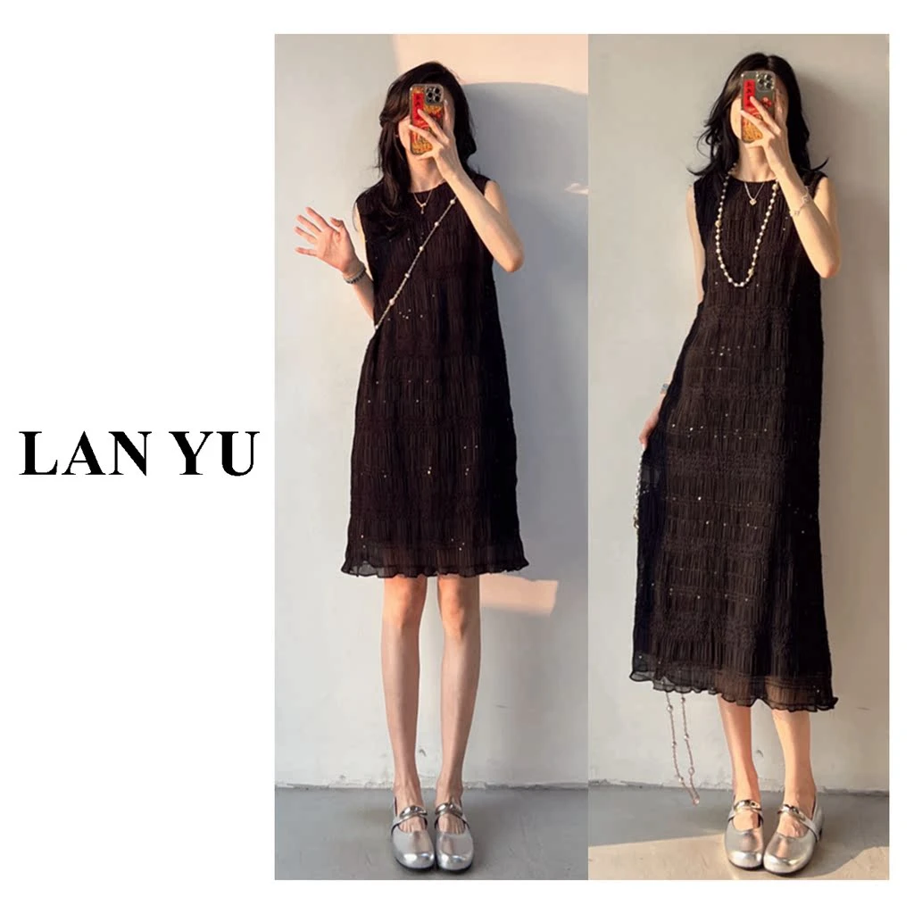 短款/长款【星耀】优雅气质时尚无袖显瘦百搭设计感连衣裙夏季裙子