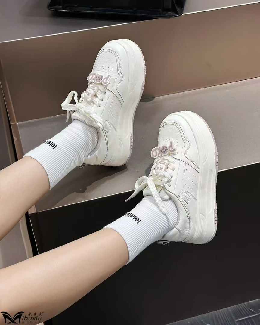 潮流小白鞋时尚休闲鞋厚底百搭板鞋ol透气网面ins