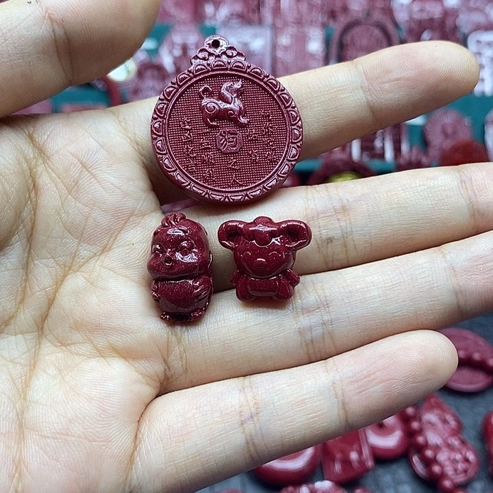 天然辰砂013朱砂吊坠