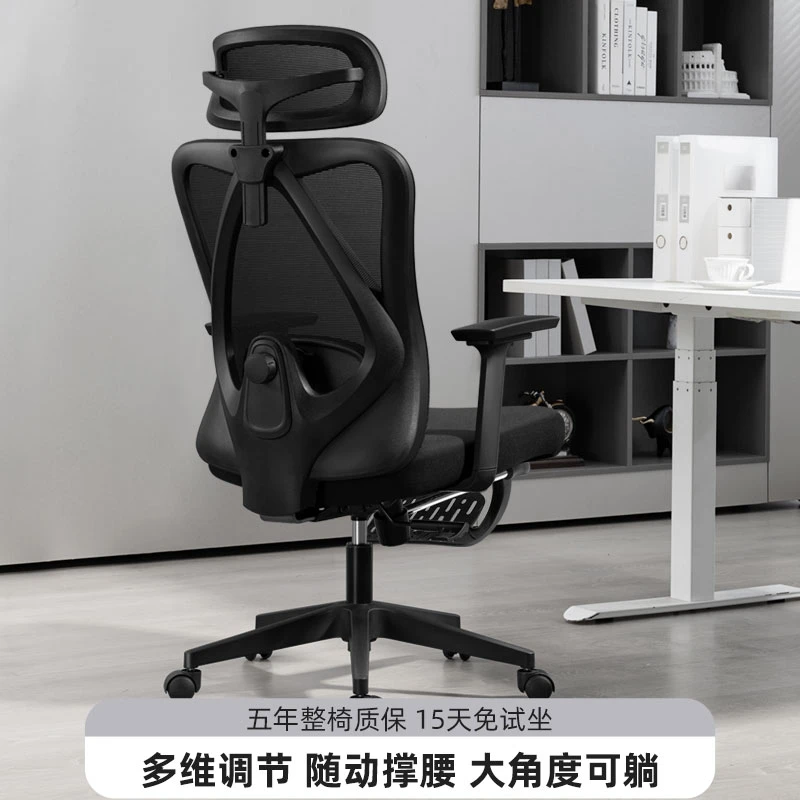 精域人体工学椅电脑椅办公椅书房久坐椅子电竞椅家用舒服可躺座椅