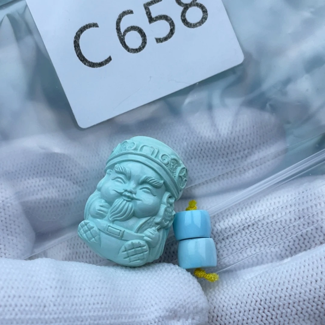 绿松石珠宝奇石未镶嵌熊**下