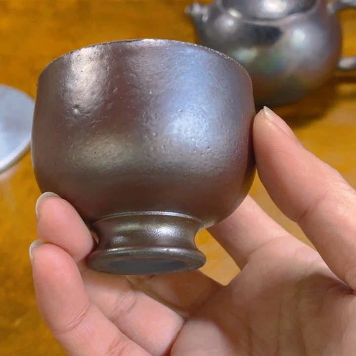 杯龙**下紫泥柴烧杯子杯子水杯