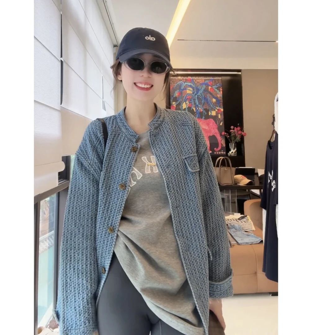 徐靖靖【香风牛仔大版】2503057欧若风小香风牛仔外套百搭洋气休闲