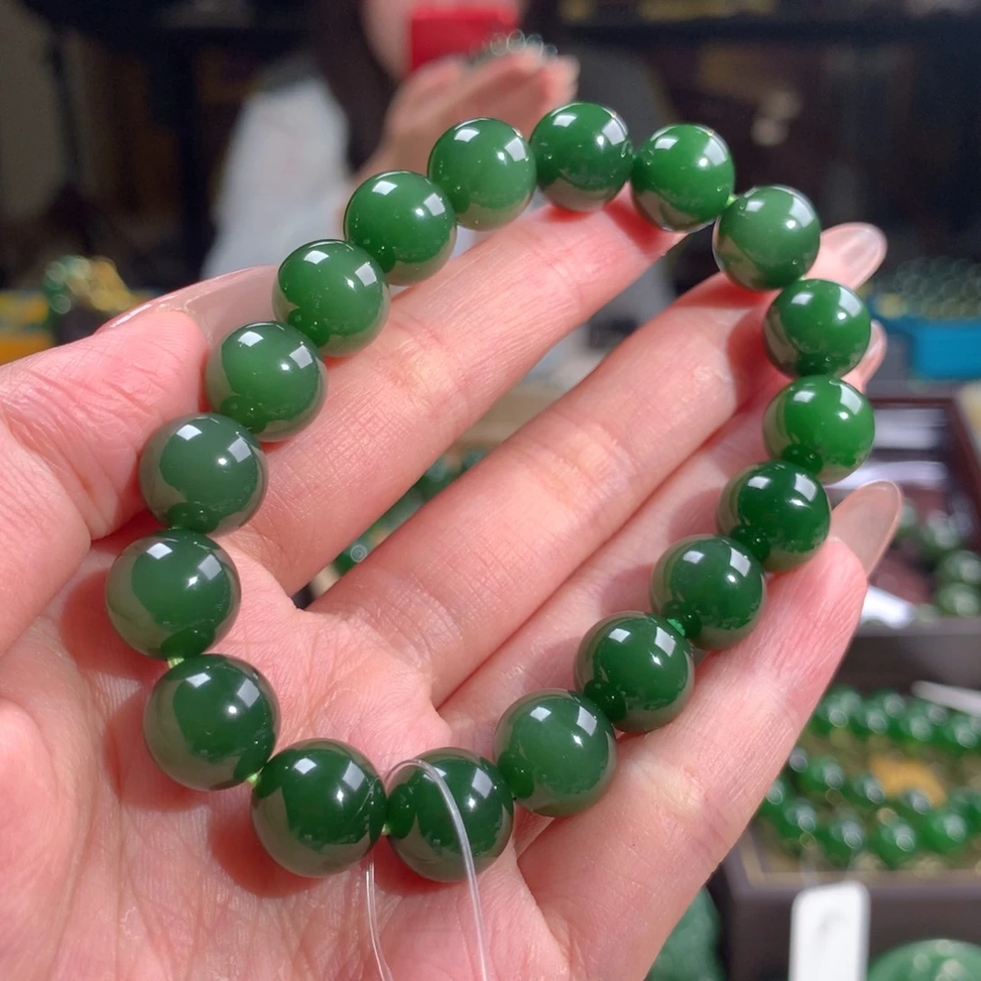 手链未镶嵌和田玉（碧玉）