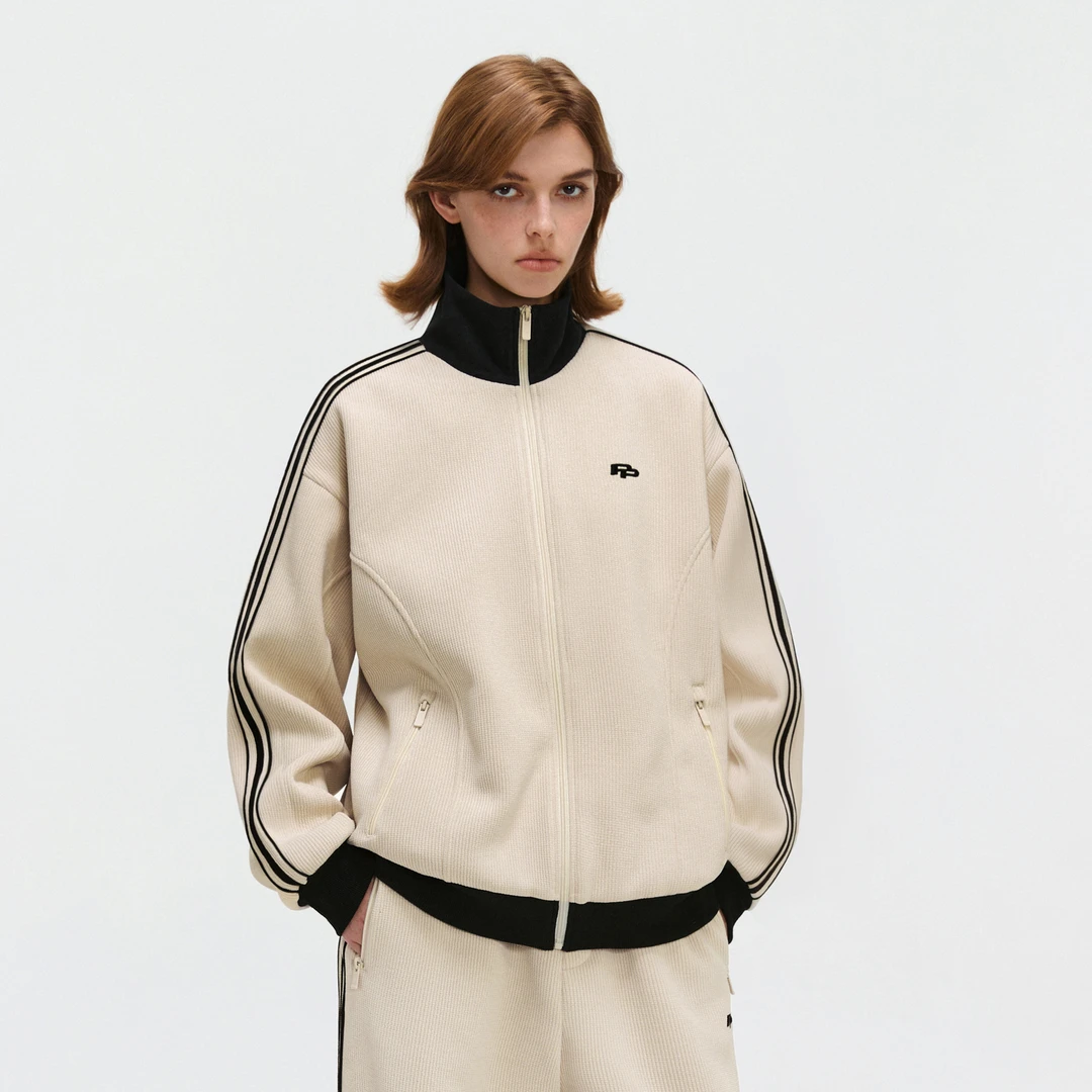 PCLP华夫格织带外套美式重磅潮牌宽松冬季保暖加厚外套男