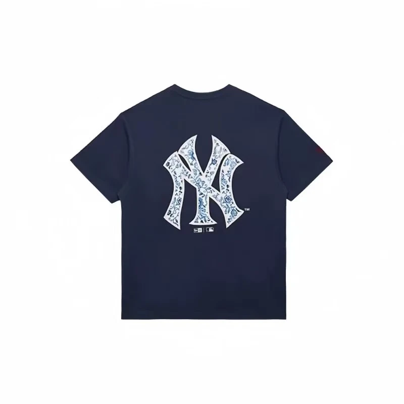 New Era x MLB 联名款 新款 潮流 男女同款短袖T恤 情侣 青花瓷