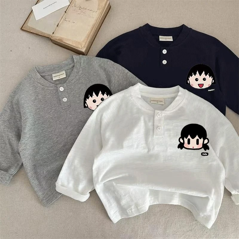 儿童秋季新款打底衫圆领男童女童春秋款上衣内搭儿童T恤长袖上衣t