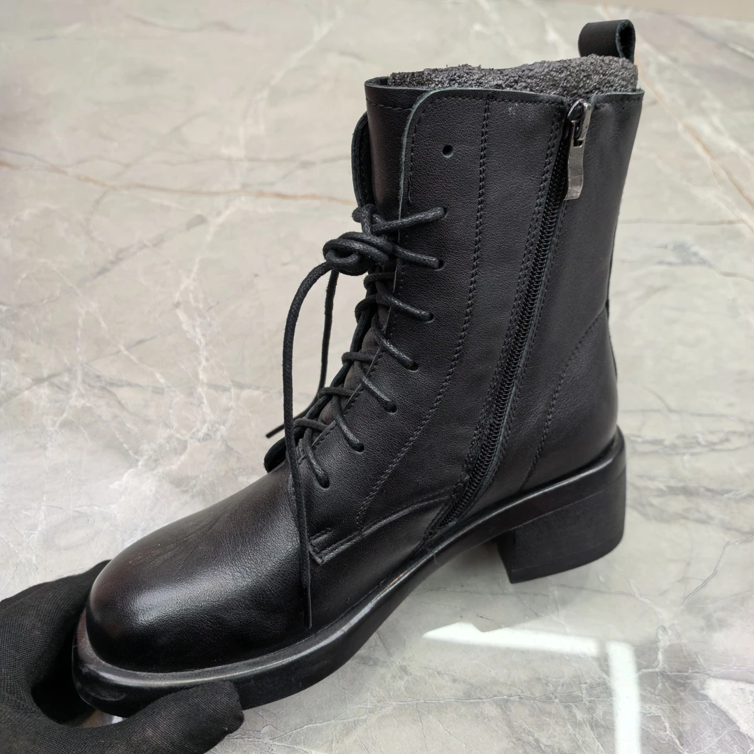 粗跟女靴(牛皮)991-28