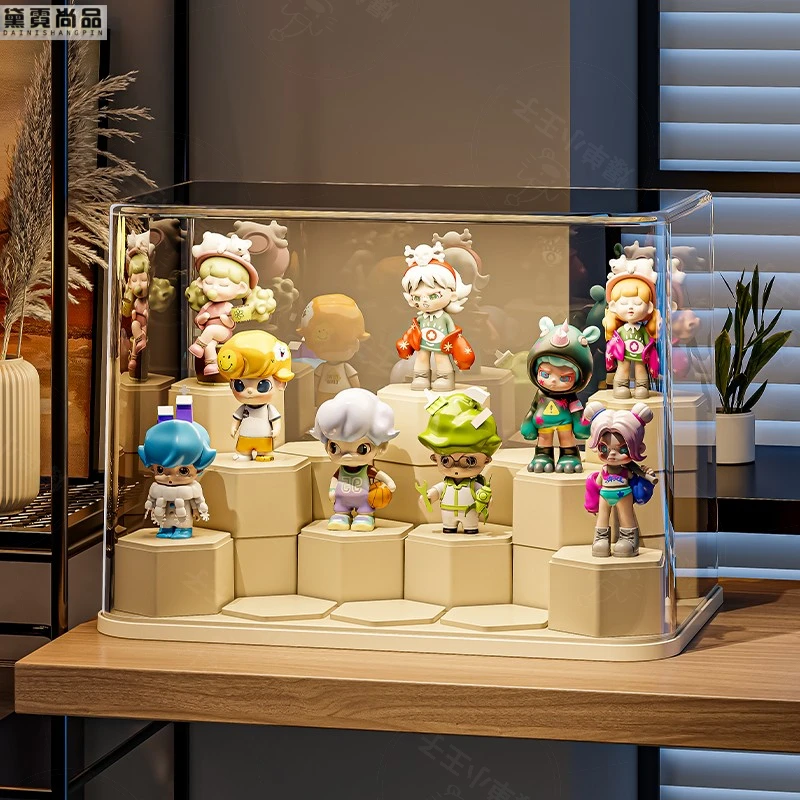 盲盒展示架收纳透明防尘亚克力手办玩具积木展示柜泡泡玛特展示盒