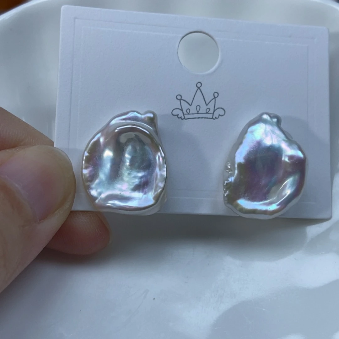 淡水珍珠耳钉银S925镶嵌特价108