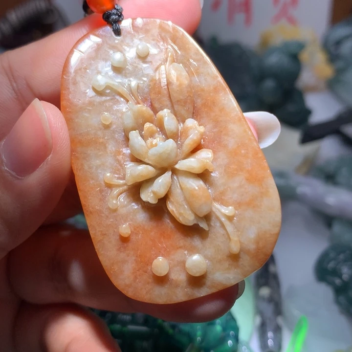 翡翠颈饰未镶嵌保真天然A货翡翠