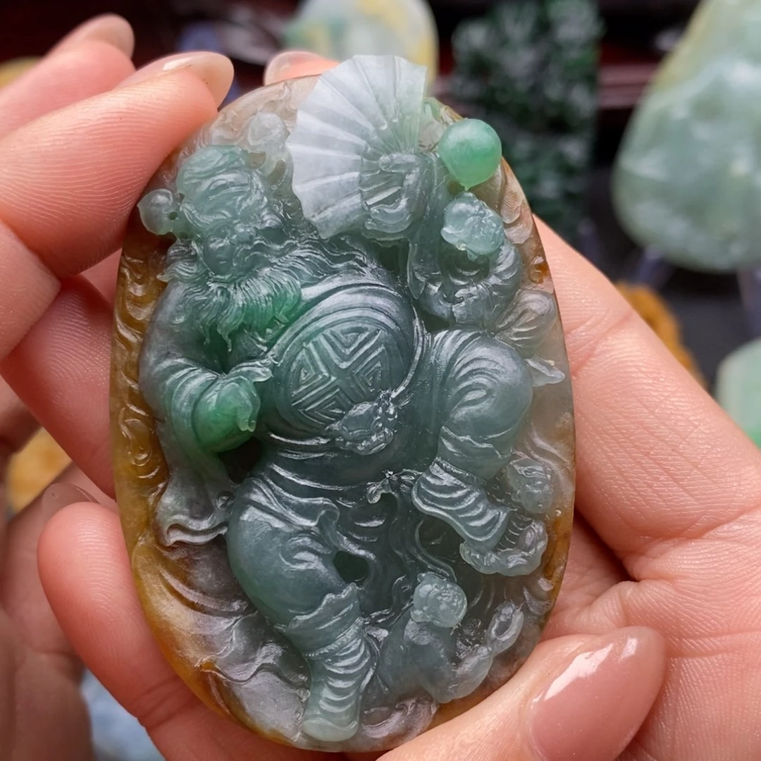 台***饭定制翡翠未镶嵌钟馗k