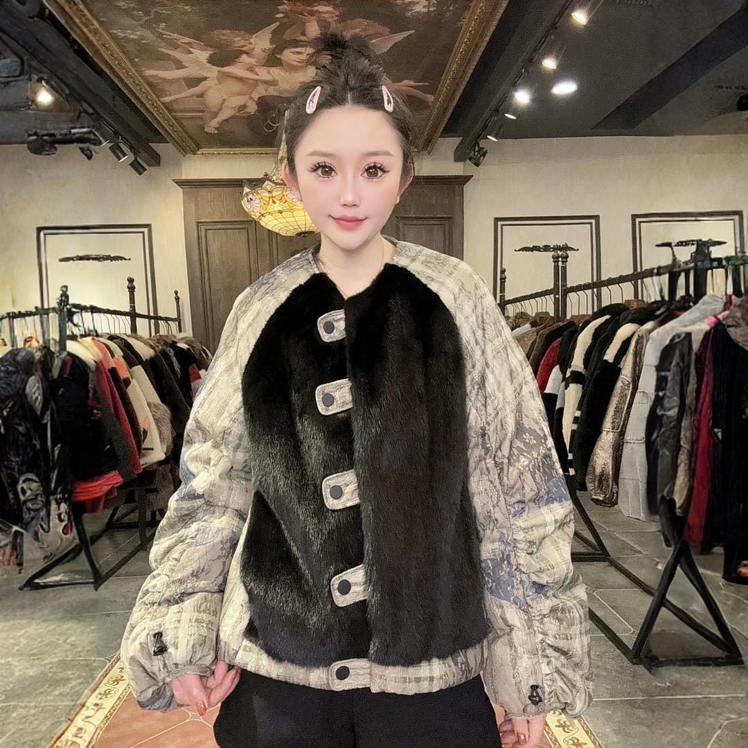 【DCP•Flagship store】83278-GE 2025新款水貂鹅绒外套