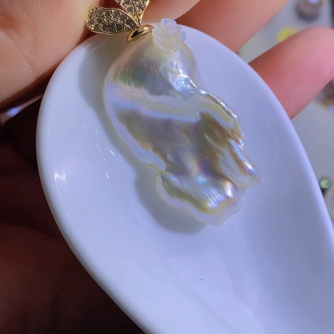 合金天然淡水珍珠（微瑕）淡水珍珠