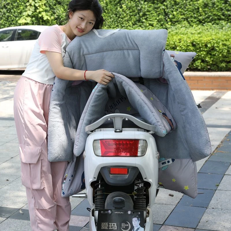 电动车挡风被冬季加绒带内搭小被电瓶车加大防水防寒被加厚被中被
