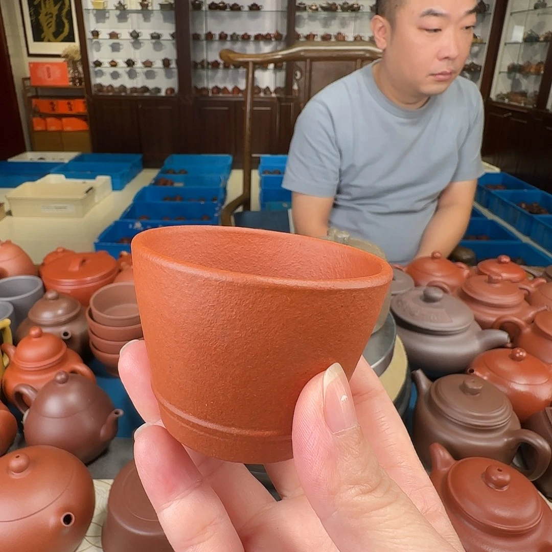 茶壶紫砂大红泥主人杯