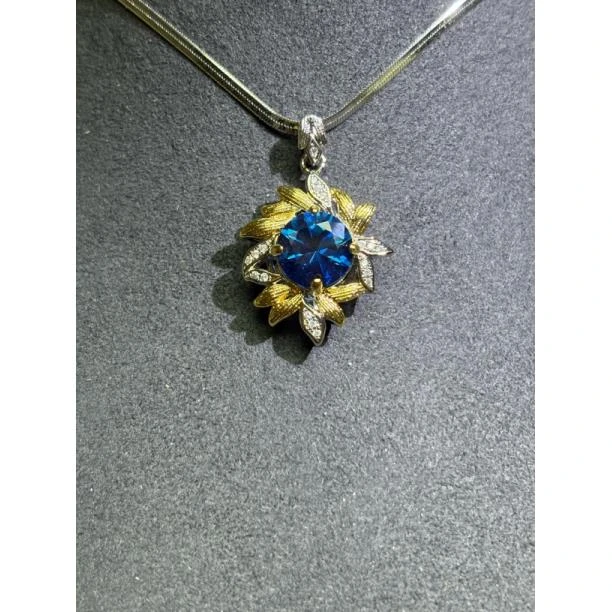 南非甄选蓝色吊坠k016