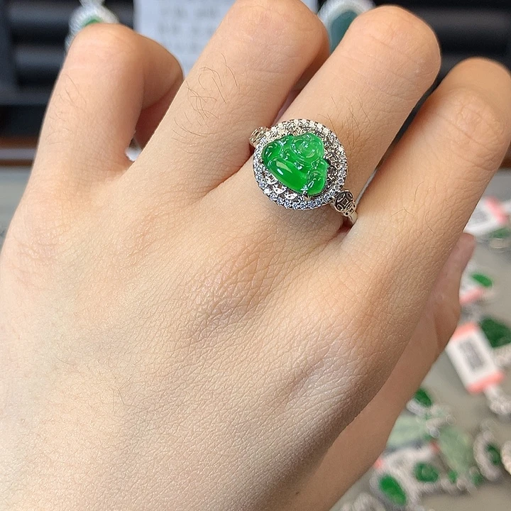 翡翠未镶嵌戒指戒指