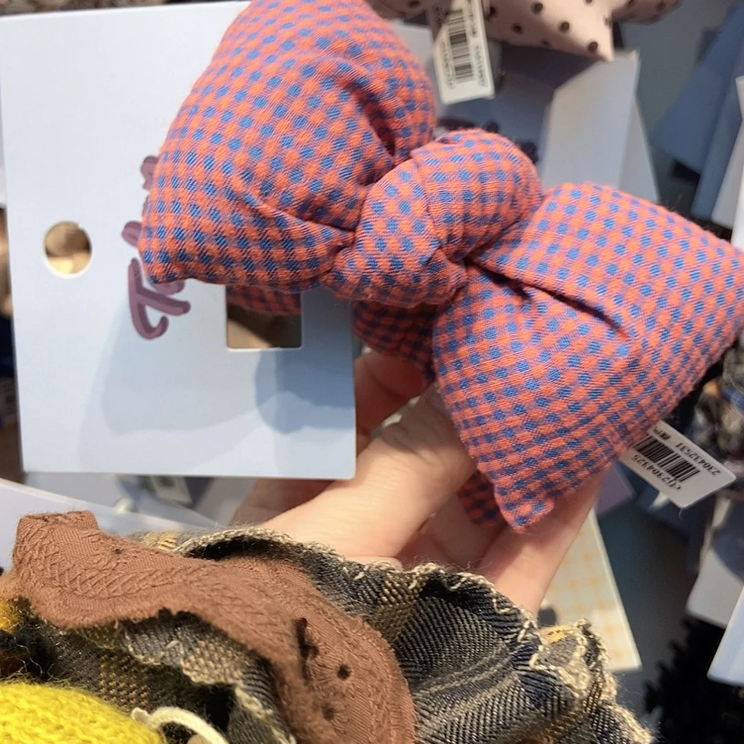 布艺铁合金蝴蝶结香蕉夹小号