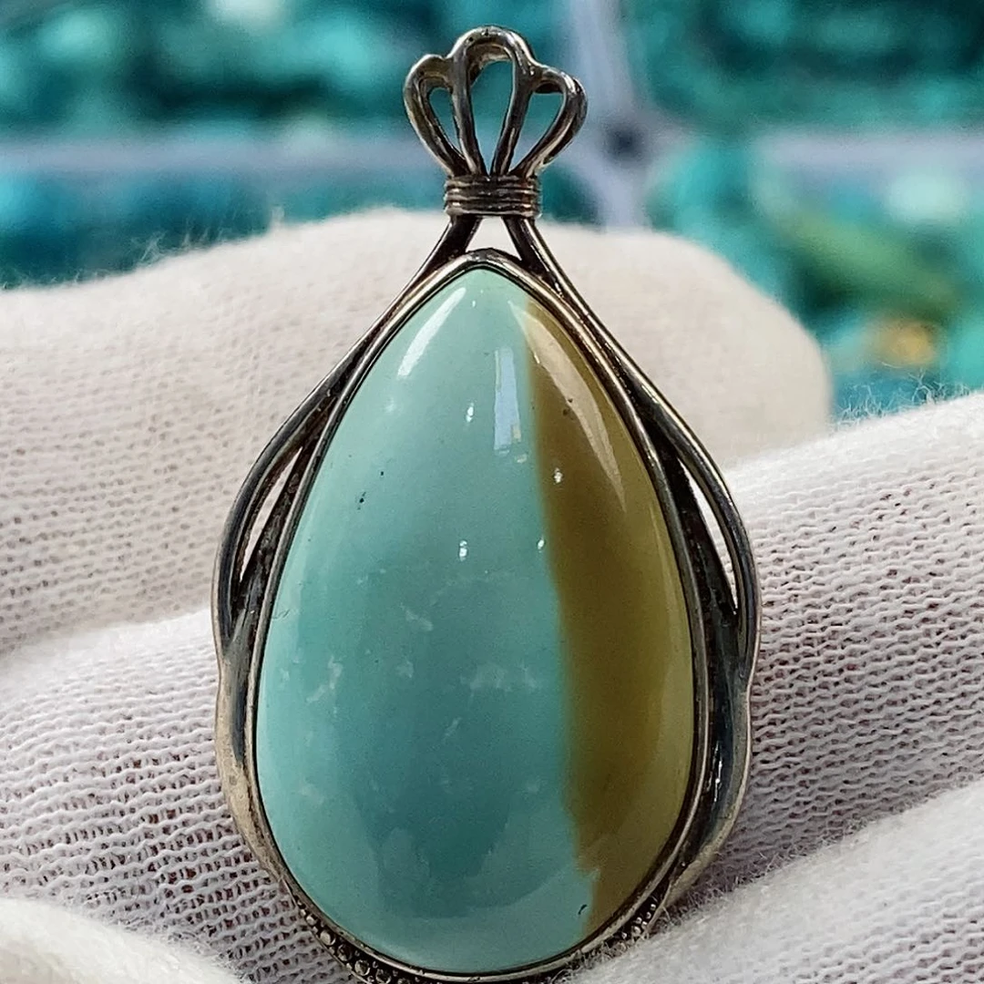 绿松石配饰银S925镶嵌