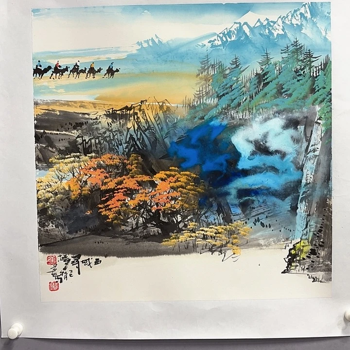 国画亲笔手绘放心去藏