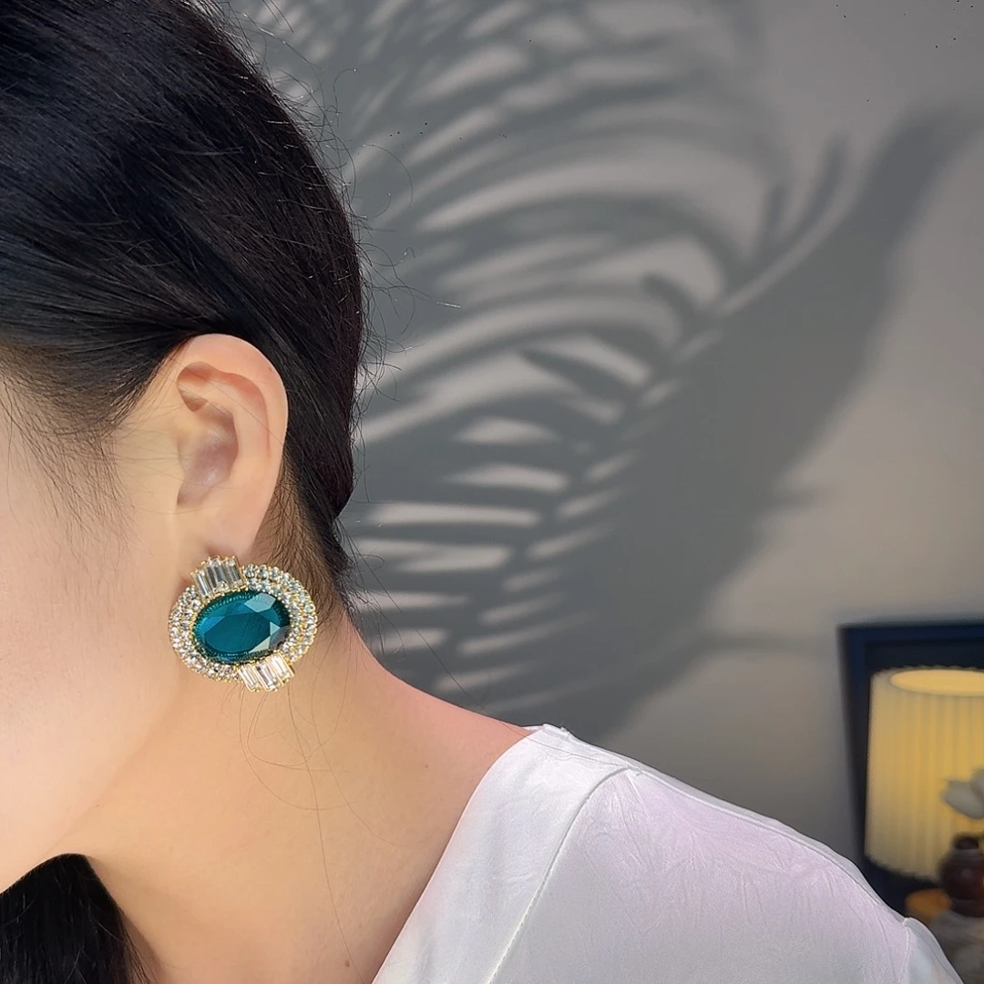 琉璃纯铜合金耳钉